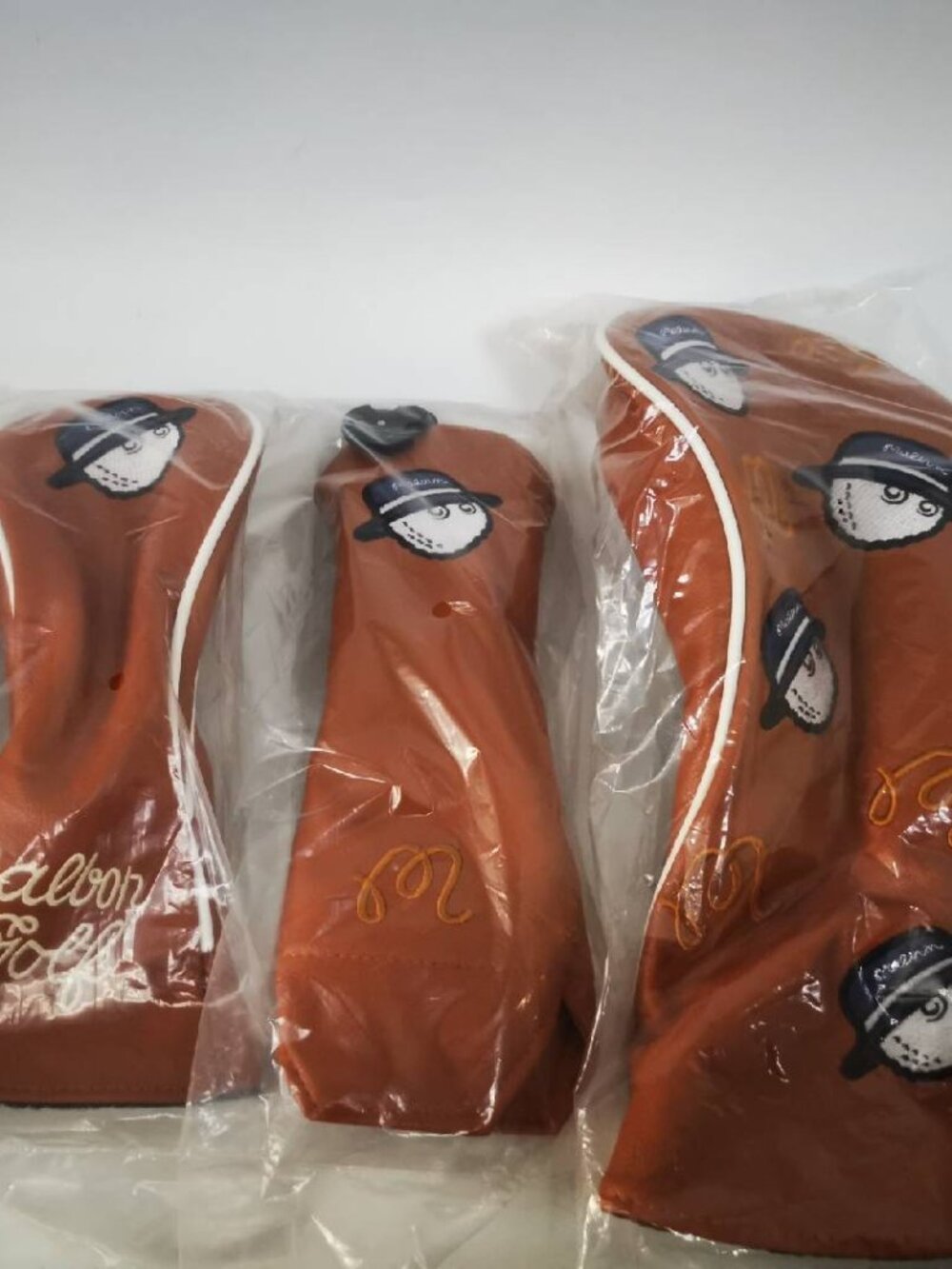 Malbon Golf Club Headcovers Fisherman Hat Brown Wood Driver Hybrid Putter